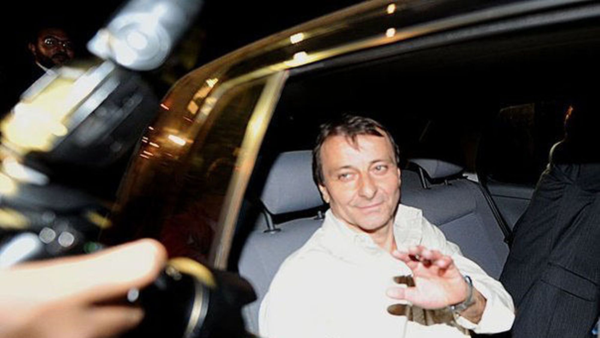 Cesare Battisti à sa sortie de prison le 9 juin 2011, à Brasilia.