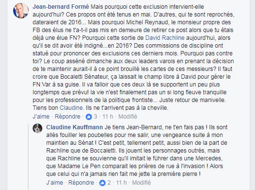 Claudine Kauffmann, la sénatrice suspendue du FN attaque Marine Le Pen et dénonce des \