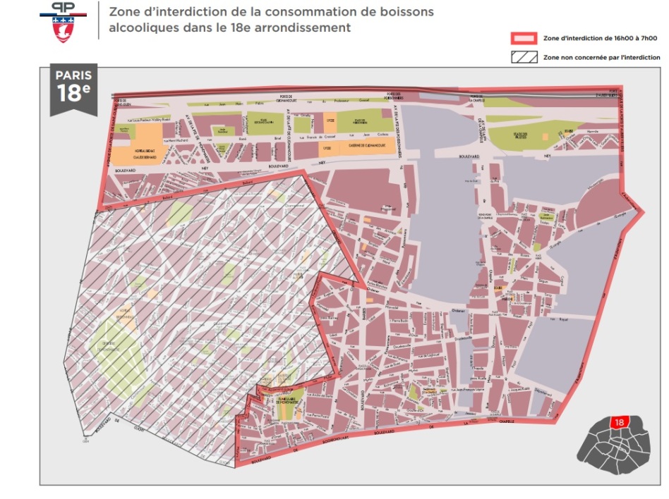 Paris: vente et consommation d'alcool interdites dans certains secteurs du 18e arrondissement
