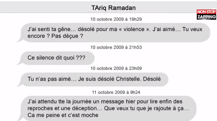Pourquoi le pseudonyme choisi par la presse d\'une accusatrice de Tariq Ramadan, «Christelle», apparaît dans les captures de SMS que lui aurait envoyés l\'islamologue?
