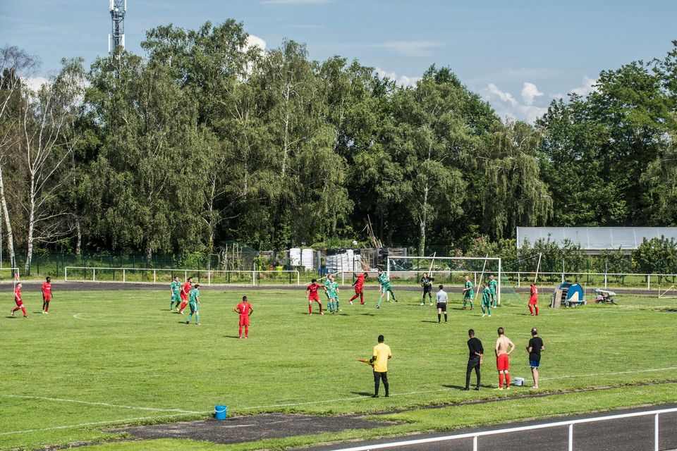 Match de foot entre Benfeld et Hipsheim, en Alsace en juin 2018.