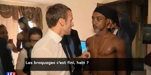 VIDEO - Macron à un jeune ex-braqueur à Saint-Martin :