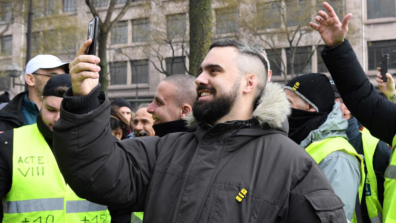 Éric Drouet, un des leaders des Gilets jaunes, le 26 janvier 2019, à Paris. (Alain JOCARD / AFP)
