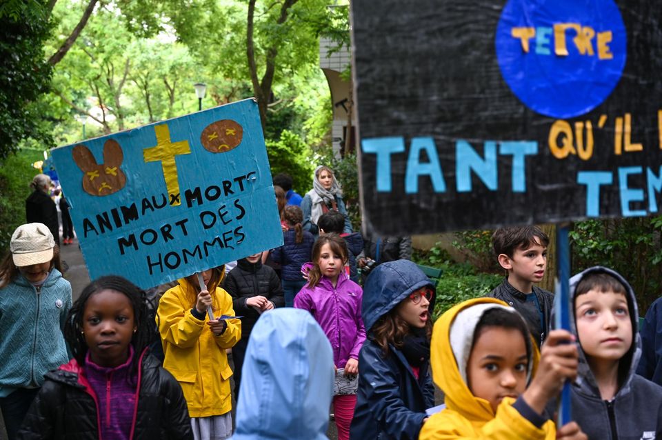 Manifestation «pour sauver la planète» des élèves de l