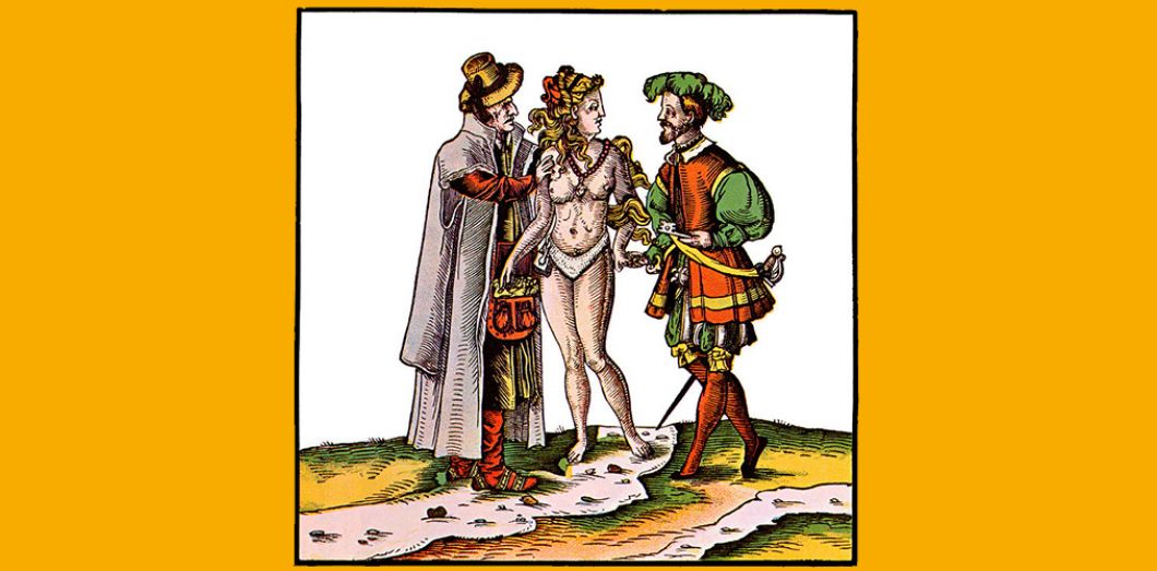 Estampe allemande du XVIe siècle sur l’inefficacité d’une ceinture de chasteté | Auteur inconnu via Wikimedia Commons (domaine public)