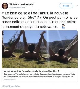 Pourquoi «Franceinfo» a-t-il supprimé un article  sur «Le bain de soleil de l’anus, la nouvelle tendance bien-être» ?