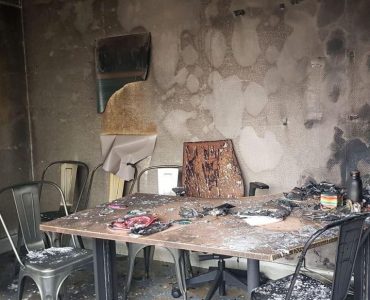 Bobigny, vendredi 24 janvier. La permanence de la liste Poing Commun de Fouad Ben Ahmed, candidat aux municipales, a été incendiée cette nuit.