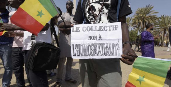 Manifestation à Dakar en 2015 contre la légalisation de l’avortement et de l’homosexualité.