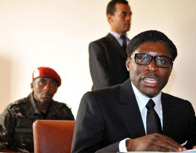 Teodorin Teodoro Obiang Nguema, ici le 24 janvier 2012 en Guinée Équatoriale, a été condamné en appel à une peine plus lourde qu’en première instance.