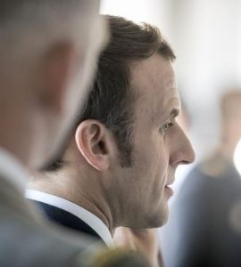Emmanuel Macron à l’École de guerre, le 7 février 2020.