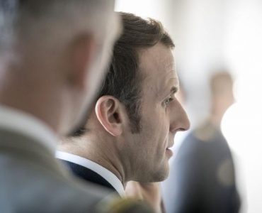 Emmanuel Macron à l’École de guerre, le 7 février 2020.