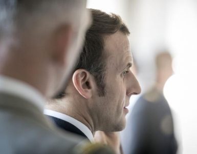 Emmanuel Macron à l’École de guerre, le 7 février 2020.