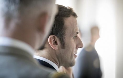 Emmanuel Macron à l’École de guerre, le 7 février 2020.