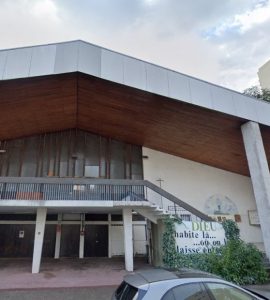 Une quarantaine de jeunes migrants africains occupent cette église à Grenoble. Crédit : Google Street View
