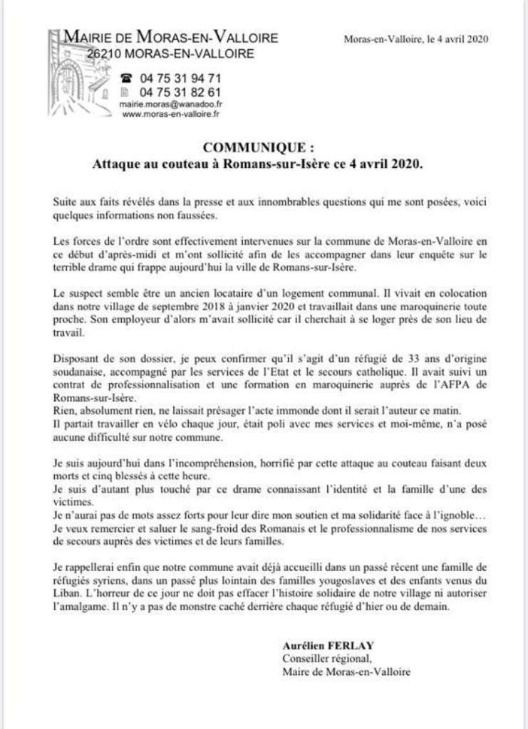 Attaque de Romans-sur-Isère : ce que l'on sait de l'assaillant et des possibles raisons de son geste