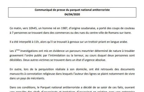 Communiqué du PNAT - Aucun(e)