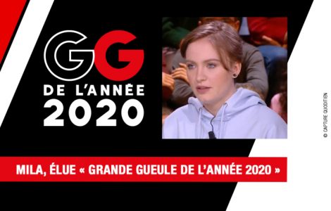EVENEMENT RMC - Mila désignée "Grande Gueule" de l'année 2020 par les auditeurs de RMC