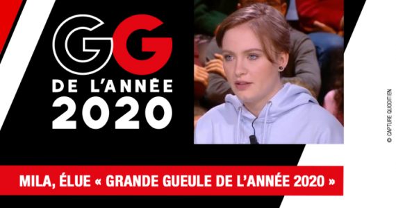 EVENEMENT RMC - Mila désignée "Grande Gueule" de l'année 2020 par les auditeurs de RMC