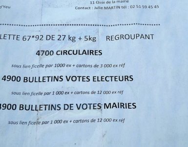 À l’Ile-d’Yeu, les déboires des documents de la campagne du Rassemblement national