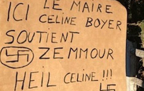 Des tags et des inscriptions injurieuses à Vindrac-Alayrac suite au soutien de la maire en faveur d'Eric Zemmour