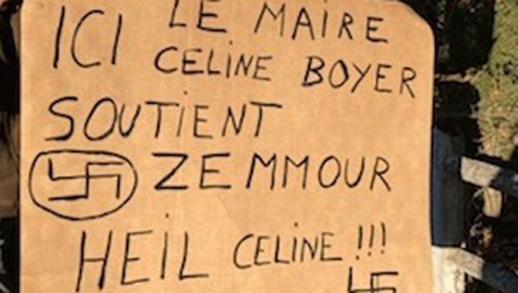 Des tags et des inscriptions injurieuses à Vindrac-Alayrac suite au soutien de la maire en faveur d'Eric Zemmour