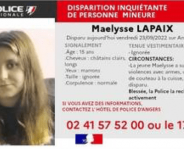 Angers : La police lance un avis de recherche après la disparition inquiétante d’une ado de 15 ans agressée au couteau