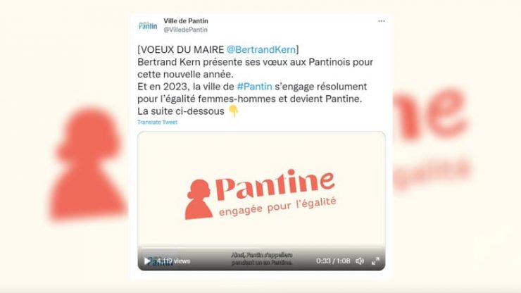 La ville de Pantin rebaptisée "Pantine" en 2023, pour soutenir l'égalité femmes-hommes