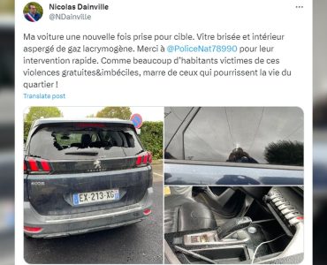 Vitres brisées, gaz lacrymogène... La voiture du maire de La Verrière prise pour cible dans les Yvelines