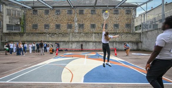 Le premier terrain de tennis de France en prison installé à la maison d'arrêt de Limoges