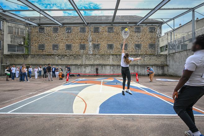 Le premier terrain de tennis de France en prison installé à la maison d'arrêt de Limoges