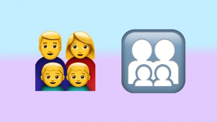 Pourquoi les émojis famille sont remplacés par des silhouettes neutres sur iPhone ?
