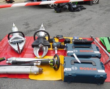 Outils de désincarcération des sapeurs-pompiers présentés à Mussidan en 2023