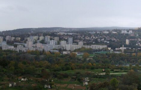 Vue d’ensemble du quartier de la Fontaine d’Ouche à Dijon, photographie d’archives.