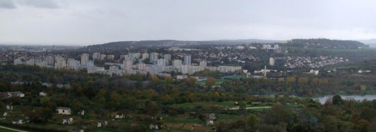 Vue d’ensemble du quartier de la Fontaine d’Ouche à Dijon, photographie d’archives.