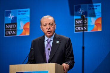 Recep Tayyip Erdogan lors d’une conférence de presse à La Haye en juin 2025