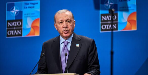 Recep Tayyip Erdogan lors d’une conférence de presse à La Haye en juin 2025