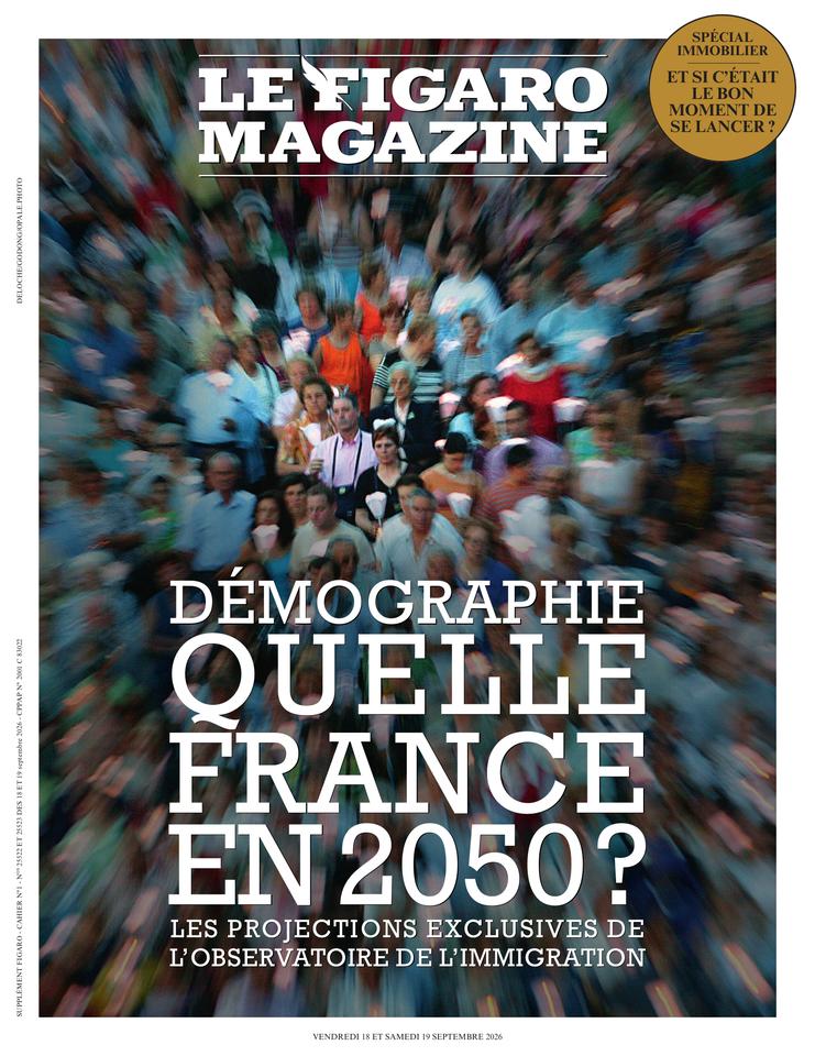 Couverture du Figaro Magazine du 18 septembre 2026 consacrée aux projections démographiques de la France en 2050