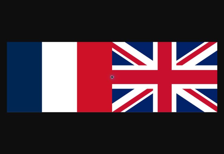 Drapeaux de la France et du Royaume-Uni