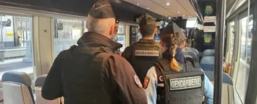 Gendarmes à bord d’un train, photo d’illustration