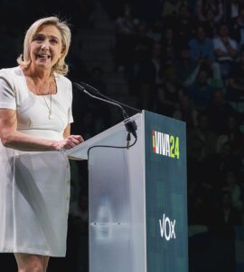 Marine Le Pen lors d’un événement en mai 2024, photographie d’illustration.