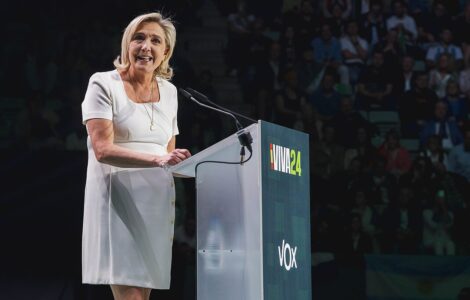 Marine Le Pen lors d’un événement en mai 2024, photographie d’illustration.