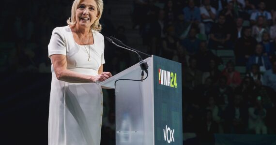 Marine Le Pen lors d’un événement en mai 2024, photographie d’illustration.