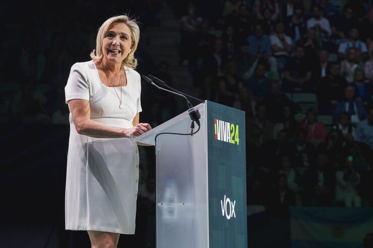 Marine Le Pen lors d’un événement en mai 2024, photographie d’illustration.