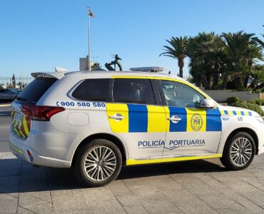 Véhicule de la police portuaire dans le port de Ceuta, photographie d’illustration.