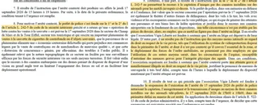 Extrait de l’ordonnance du tribunal administratif de Paris du 17 septembre 2026 sur l’usage de drones près de la tour Eiffel