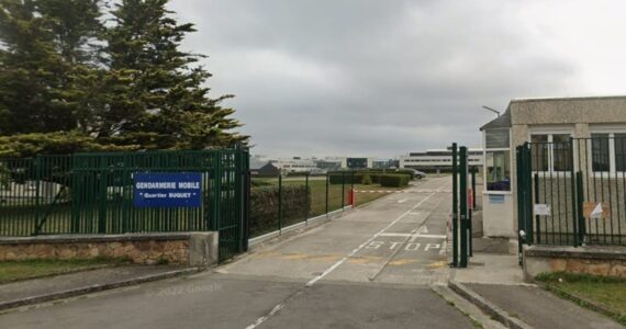Quartier Buquet, siège de la gendarmerie mobile de Brest. Vue Google Maps publiée par Ouest-France le 9 octobre 2026 ; date de prise de vue non précisée.