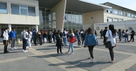 Photographie d’archives illustrant les interpellations après les tirs de mortiers à Bussy-Saint-Georges.