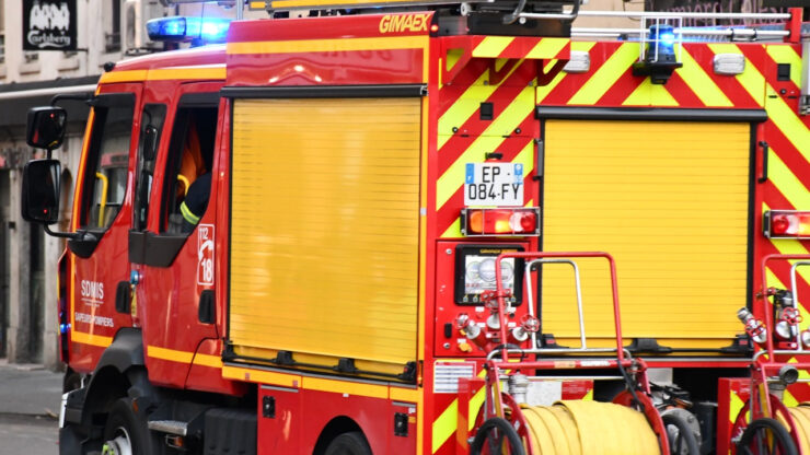 Camion de sapeurs-pompiers à Clermont-Ferrand