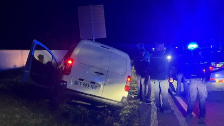 Photo de la gendarmerie du Rhône sur la course-poursuite du 27 octobre 2026
