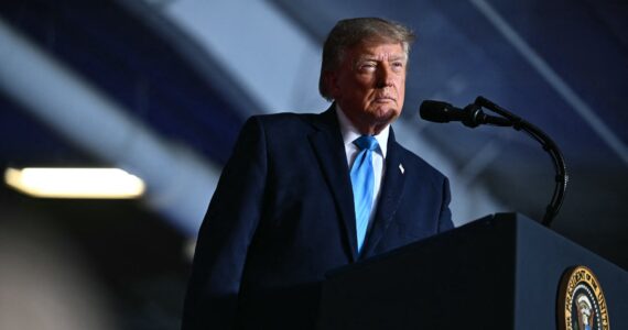 Donald Trump lors d'un meeting aux États-Unis, le 5 octobre 2026
